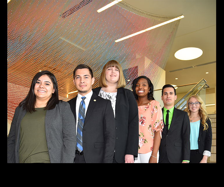 (L to R): Frankie Jaramillo, Genesis Enriquez, Teagan Boda, Jelsea Ford, Matthew Hawkins, Keragan Ettleman